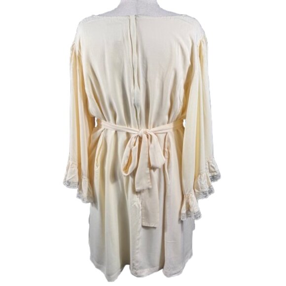 ModCloth Buttercup Belle Lace Sleeve Fairy Whimsy Romantic Cream Boho Dress 4X - Picture 7 of 16